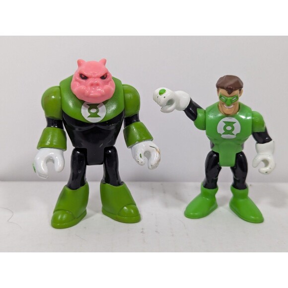 Fisher Price Imaginext DC Super Friends Green Lantern Hal Jordan Kilowog Toys 2x - Picture 1 of 7
